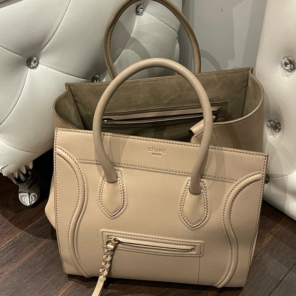 Celine large nude tote bag!
